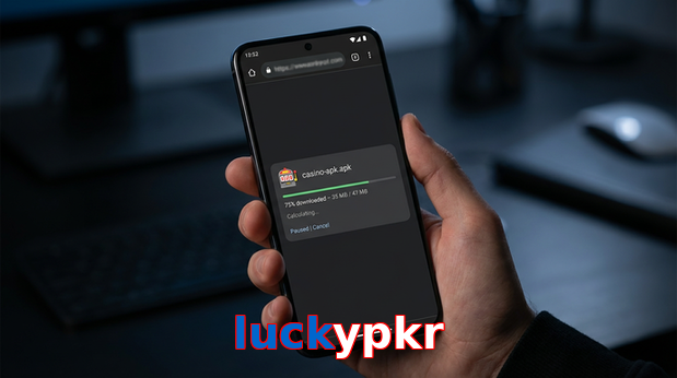 Main screen of Luckypkr apk page for PK players