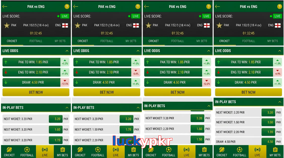 Game list for Luckypkr bet section