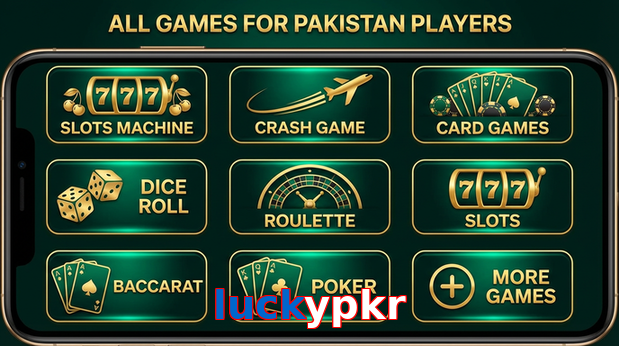 Main screen of Luckypkr games page for PK players